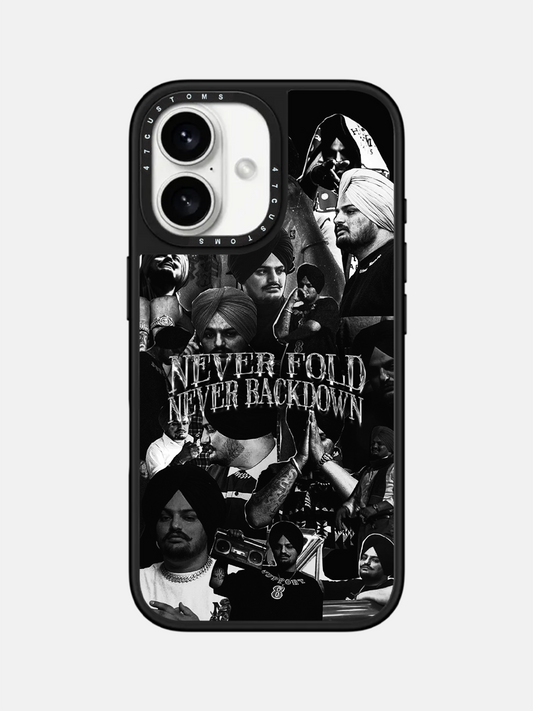 NEVER FOLD NEVER BACKDOWN GLASS CASE