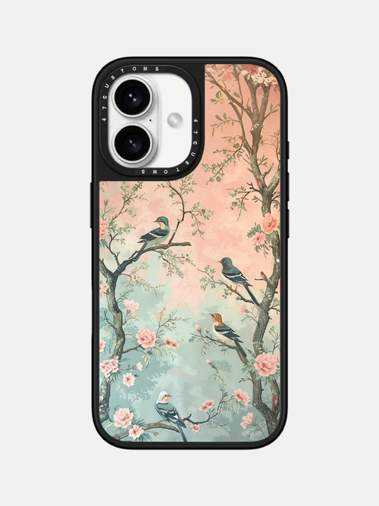 BIRDSONG BLOSSOMS GLASS CASE